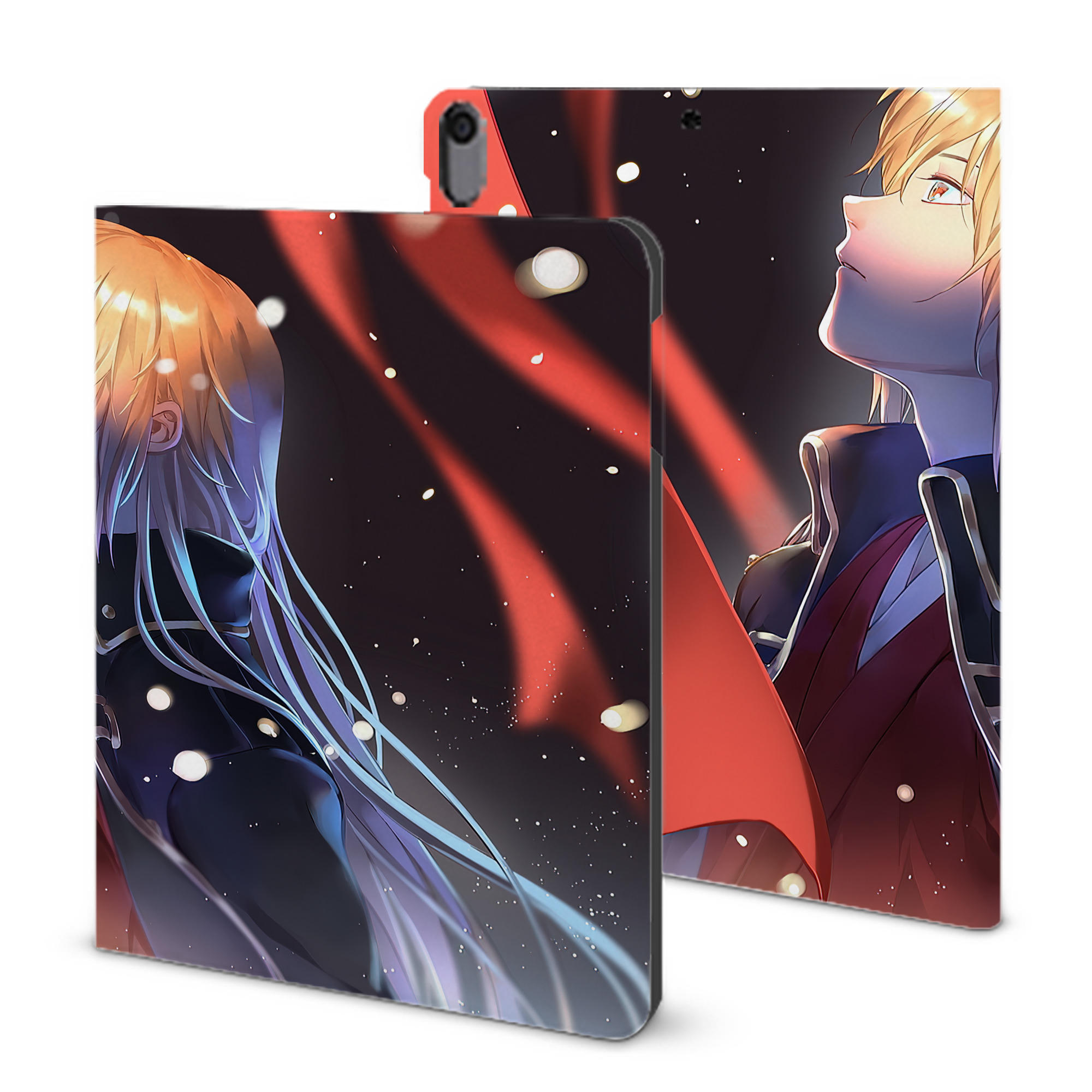ぎんたま 坂田銀時（さかたぎんとき） 神楽 志村新八（しむら しんぱち） GINTAMA Sakata Gintoki Kagura Shimura Shinpachi IPad ケース ブック型 PUレザー TPU 耐衝撃 軽量 薄型 ペン収納なし 全面保護 IPad 各モデル対応